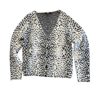Jaded London Monochrome Leopard Cardigan Size Large
